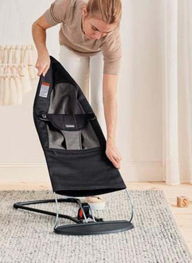BABYBJORN هزاز بouncer Balance Soft، منسوج، أسود/رمادي داكن - Image 4